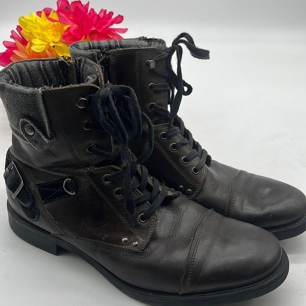 Bar III Treychar brown leather Ankle Boot Men’s Size 9.5. BAB2048A